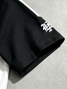 Manfinity EMRG 男士字母印花休閒日常短袖T恤 - 彩色 - 查看 4