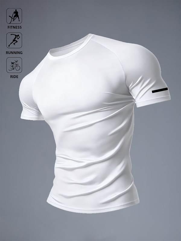 Acti Log Men's Sports T-Shirt, Elastic, Fashion Logo, Holiday Gift