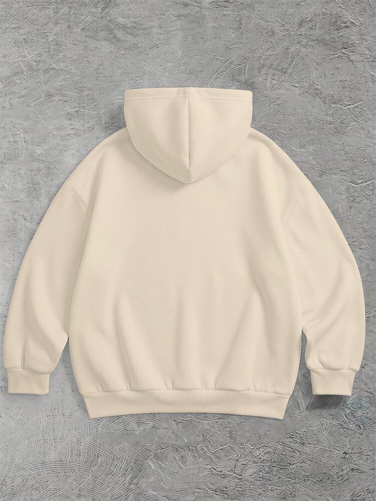 Tween Boy Casual Minimalist Loose Comfortable Long Sleeve Hooded Sweatshirt Suitable For Autumn/Winter - Multicolor - View 2