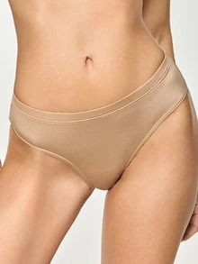 SHAPORA 3-Pack Seamless Triangle Panties With Tummy Control And Butt Lift, Solid Apricot - Multicolor - View 6