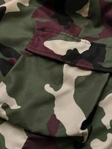 Maweii Plus Size Camouflage Cargo Pocket Pants - Multicolor - View 7