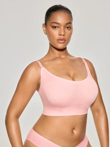 SHEIN 女款流行時尚舒適極簡純色高 CP 值高品質大尺碼內衣 5 件組/包 - 黑色 - 查看 4