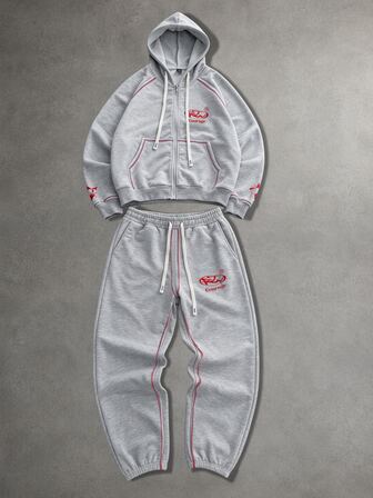 Men's Hoodie And Sweatpants Casual Daily Outfit Set