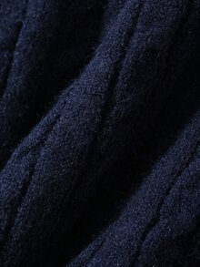 DAZY Girls (Big) V-Neck Open Front Casual Cute Sweater Cardigan Autumn/Winter Top - Navy Blue - View 5