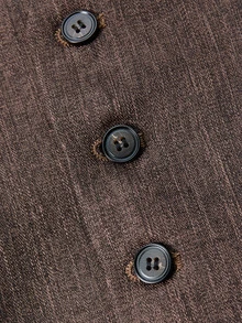 Manfinity Mode Men's Business Casual Commuter Suit Vest - Brown - View 5