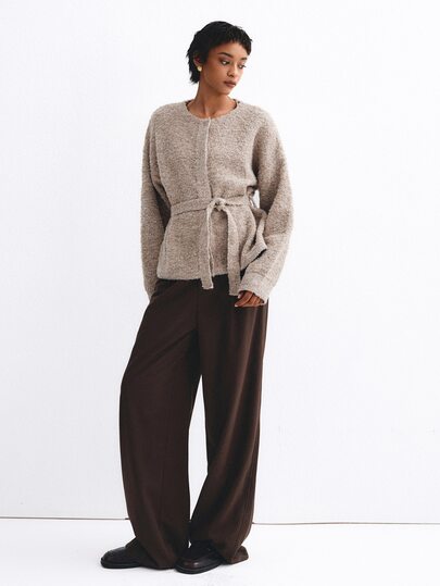 ATUI Studio Women's Casual Belted Sweater, Autumn/Winter