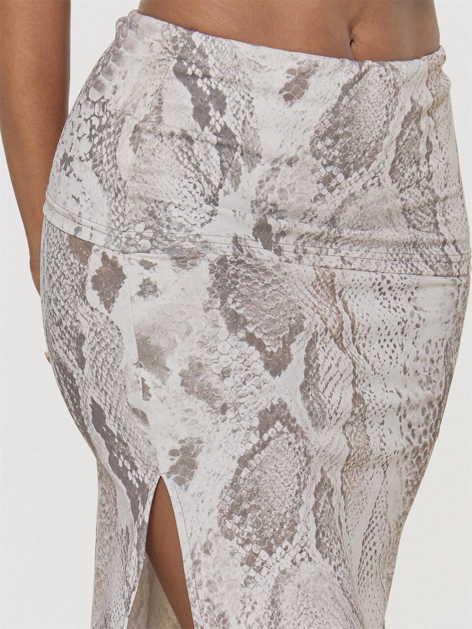 Snake Print Fold Over Waist Maxi Skirt Winter Fall Womens Skirt Going Out Outfit Party