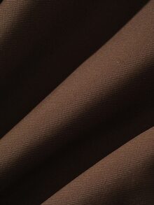 Livesso Women's Korean Style Ruffle Cuff Pleated Swim Dress Vacation - Brown - View 8