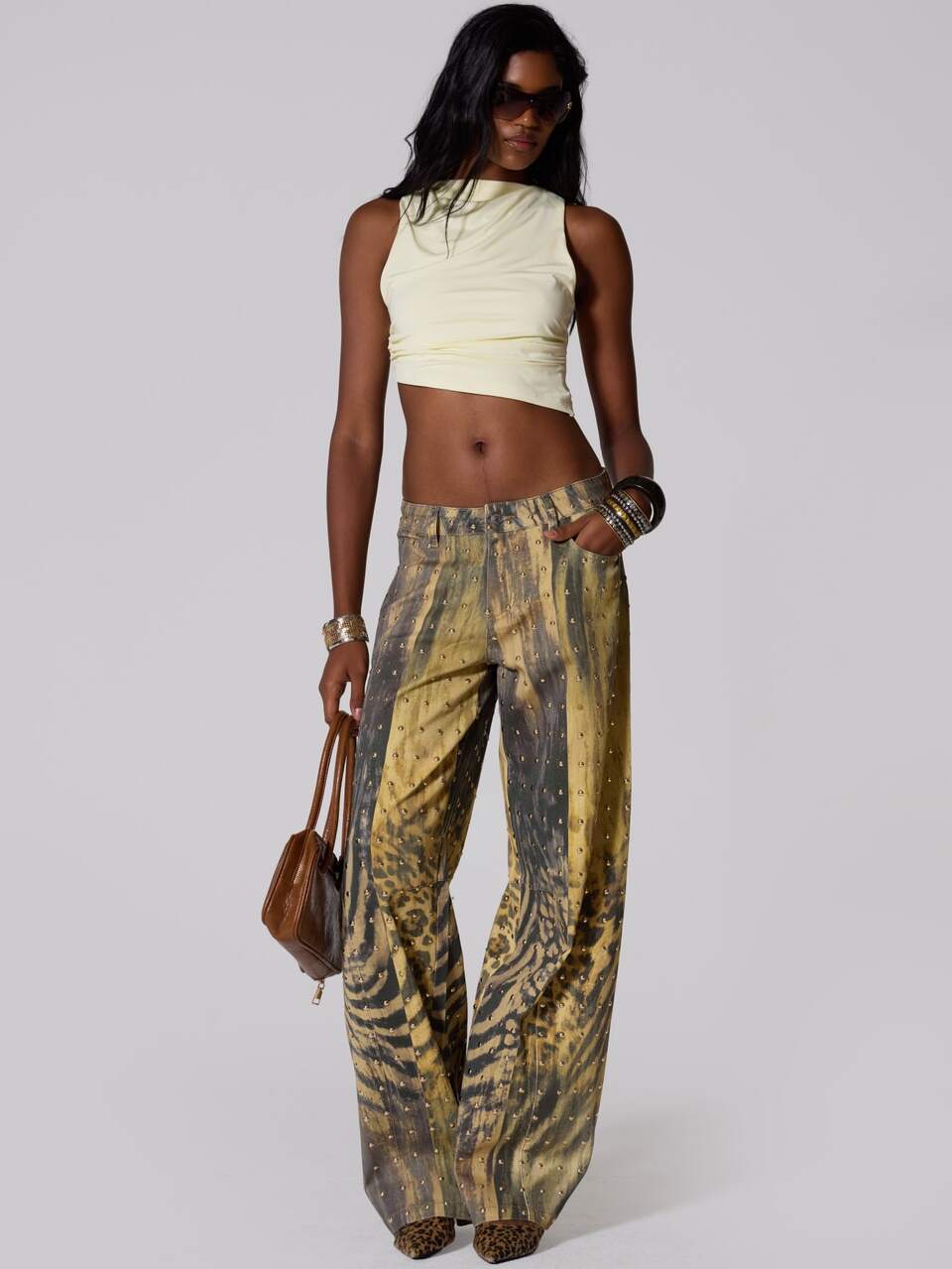 Lemon Soft Touch Boatneck Backless Top