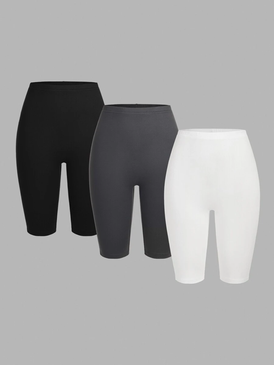 Comfortcana Women's Casual Minimalist Multi-Piece Multi-Color Plus Size Leggings Suitable For Summer - Multicolor - View 1