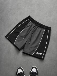 Gym Rark Men's Drawstring Waist Colorblock Casual Daily Travel Sports Shorts - Multicolor - View 1
