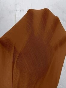 SHEIN LUNE 大尺碼度假休閒花卉刺繡襯衫 - 鏽棕色 - 查看 7