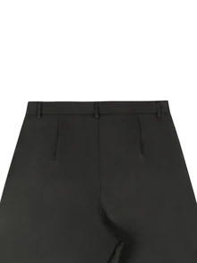 PAVTROS Men's Black Plus Size Pants, Retro Flare Leg, Casual Fashion Versatile Long Pants - Black - View 6