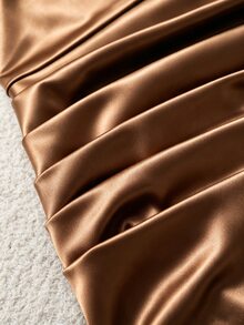 Franclia Spring, Summer Autumn, And Winter Dress Festival Outfits Elegant Long Party Dress Wedding  Going Out Graduation Disco Napoleon Renaissance Brown Dress - Brown - View 7