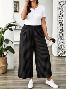 EMERY ROSE Pantalones cortos holgados de talla grande con rayas, bolsillos y bloques de color - Multicolor - Ver 5
