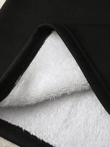 GlowEve CURVE Celana Panjang Ukuran Besar Kasual Longgar Warna Hitam Berlapisan Termal Tebal Bordir dengan Tali Serut di Pinggang dan Saku - Hitam - View 5