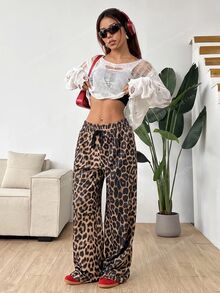 SHEIN EZwear 休閒不對稱破洞女款毛衣 - 白色 - 查看 4
