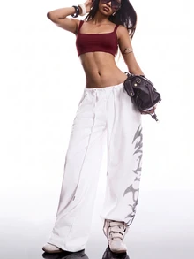 SHEIN EZwear 黑色緊身運動風純色短版細肩帶背心上衣 - 酒紅色 - 查看 6