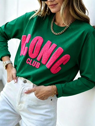 DrmWander Women's Long-Sleeve T-Shirt, Casual Street Style Printed Long-Sleeve T- Shirt, Cute Summer Top, Heat