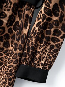 GlowEve CURVE Women's Autumn/Winter Leopard Print Button Long Sleeve Dress - Multicolor - View 7