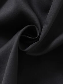 SHEIN Franclia 2026 Lady's Autumn-Winter New Style 3 PiecesPants, High-Waisted Slimming A-Line Black Wide-Leg Shorts With Metal Decorative Buttons, Luxurious And Exq - Black - View 6