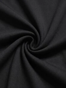 Comfortcana سروال ضيق للنساء بمقاس كبير بلون موحد كاجوال متعدد الاستخدامات للارتداء اليومي - الأسود - مشاهدة 6
