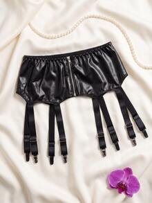 Spicy Aura Sexy 8-Strap Garter Belt 1pc - Black - View 1