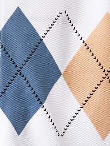 小男孩學院風刺繡標誌立領長袖襯衫/長褲套裝 - 彩色 - 查看 5