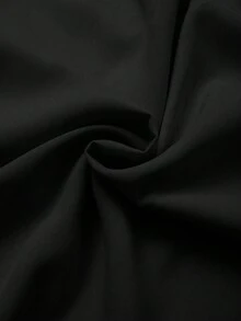 SHEIN Women's Woven Solid Color Ruched Collar Casual Elegant Long Sleeve Blouse, Autumn Office Dinner Black - Black - View 8