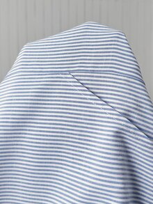 SHEIN EZwear 大尺碼女款條紋肩結休閒連身短褲 - 藍白色 - 查看 7