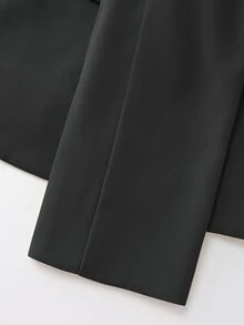 Lumivelle 女款素色休閒百搭通勤旅行西裝外套 - 深灰色 - 查看 6