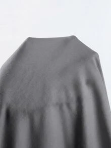 SHEIN BASICS 女款休閒百搭純色修身長袖T恤上衣 白色 - 灰色 - 查看 7