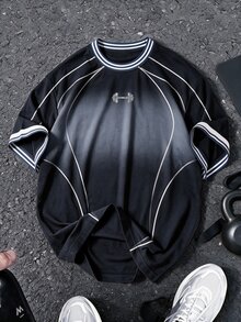 Gym Rark 男士槓鈴圖案休閒日常運動T恤 - 彩色 - 查看 1