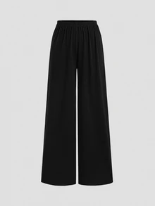 Sweetra New Waist-Cinching Top And High-Waist Straight-Leg Pants 2 Pieces Set, Suitable For Commuting And Street Wear - Black - View 6