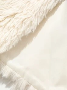FRIFUL Women's Fashion Front Knot Faux Fur Vest - Apricot - View 9