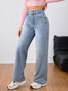 Rivivi Plus Size Women's Outdoor All-Season Blue Denim Jeans - Medium Wash - View 5