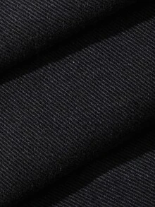 Dazy Plus Solid Color Loose Rivet Casual Street Vacation Curved Leg Jeans, Spring/Autumn New Black Denim Pants - Black - View 4