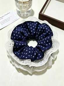 DAZY Hair Scrunchies Hair Accessories Suitable For Daily Wear, Can Be Given As Gifts To Friends - Blue - View 3