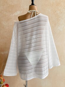 Soleia Women's Solid Color Casual Versatile Daily Wear Top - White - View 2