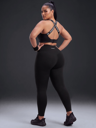 Powerista Women's Plus Size Solid Color High Waist Daily Fitness Workout Leggings