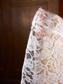 MOTF PREMIUM ELEGANT EXQUISITE LACE FROG BUTTON TOP AND MERMAID HEM SKIRT 2-PIECES SET - White - View 7