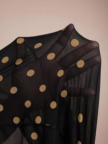 MaterniChic Elegant Polka Dot Print Maternity Summer Dress - Brown - View 8