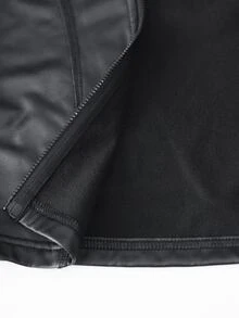 Coolane Women's Fall/Winter Streetwear Casual Y2k Sport Going Out Gym Basic Stretchy Black Bustier Mock Neck Long Sleeve Yoga Jacket - Black - View 7