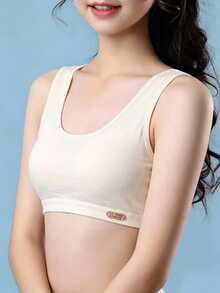 Dazy Kids Tween Girl Simple Comfortable Underwear For Daily Home Wear - Beige - View 5