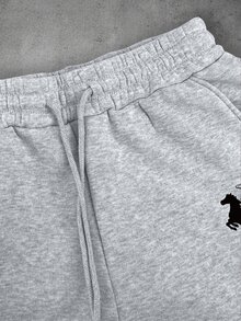 Manfinity EMRG Men's Plus Size Knight Print Drawstring Waist Loose Casual Sweatpants - Grey - View 6