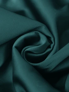 SHEIN LUNE 休閒夏季新年派對下擺抓褶襯衫 - 綠色 - 查看 6