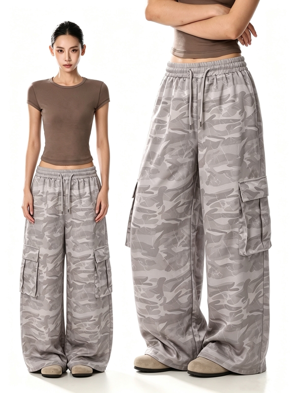 Tween Girls Drawstring Waist Casual Versatile Daily Wear Cargo Pants, Knit, Streetwear, Loose, Fitted, Baggy, Flare, Fall Clothes, Halloween, School