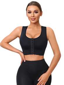 SHAPORA 1 áo ngực định hình phối ren 1 cái - màu đen - Xem 2
