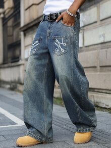 Major Grit Herrars avslappnade mångsidiga vardags- och resejeans i denim med fickor - Ljusgrå - Visa 5