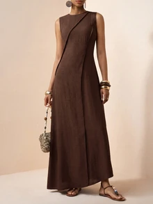 Zivah Women's Fashion Vacation Dress For Daily Wear - Rust Brown - View 4